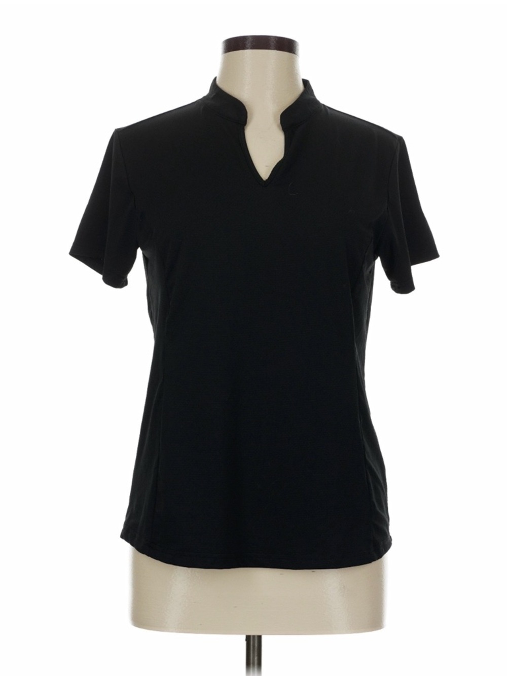 Women’s Black Short Sleeve V-Notch Tee